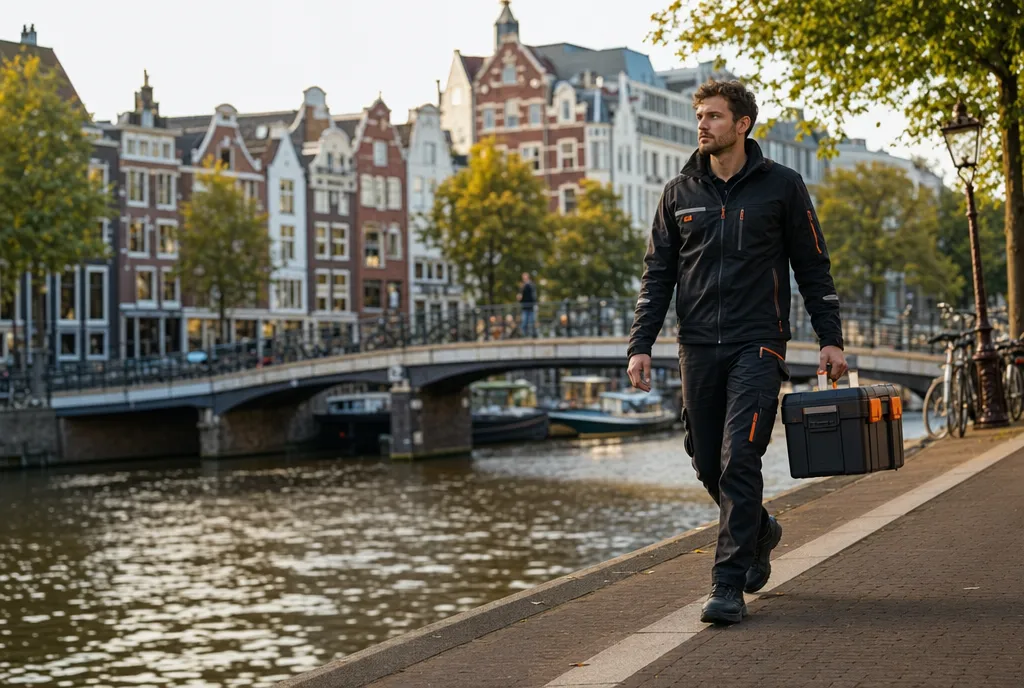 Slotenmaker Erkend locksmith on site in Amsterdam