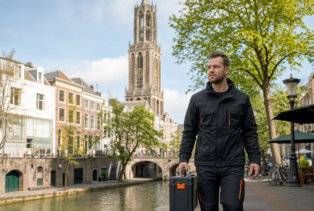 Slotenmaker Erkend locksmith on site in Utrecht